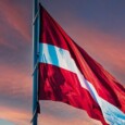 Flag of Latvia.